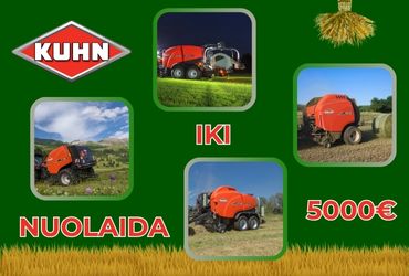 KUHN ruloninių presų akcija – nuolaidos iki 5000 €!
