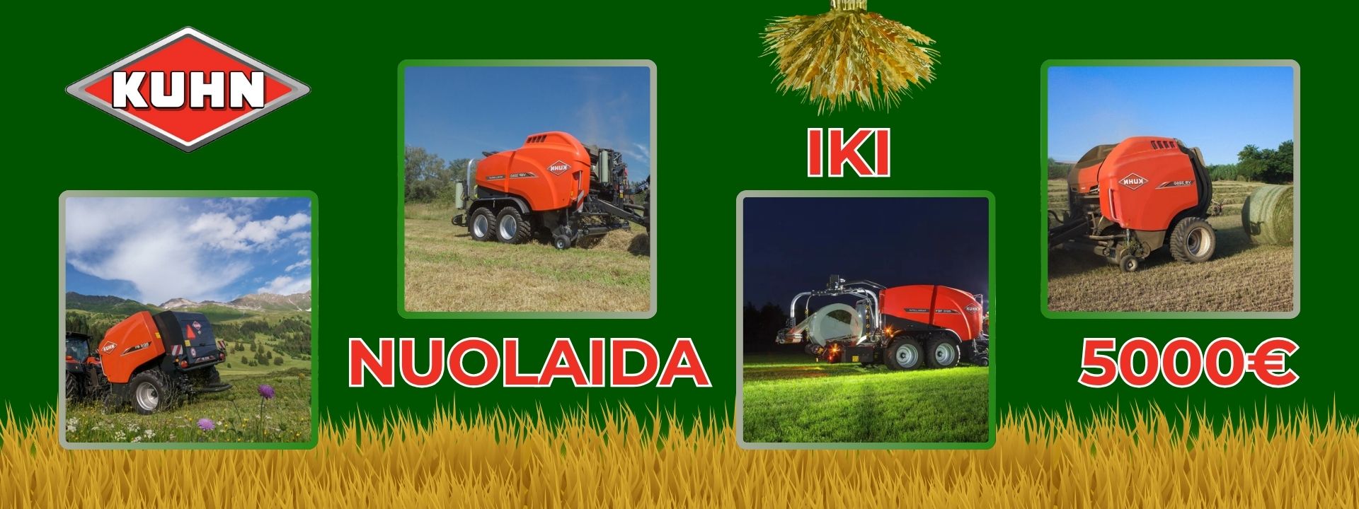 KUHN ruloninių presų akcija – nuolaidos iki 5000 €!