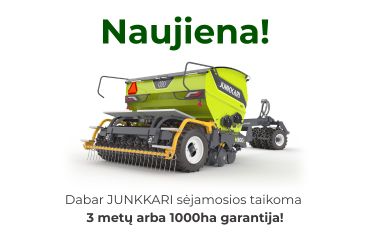 Junkkari sėjamosioms – 3 metų garantija